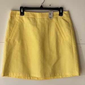The Limited Women's A-Line Short Mini Yellow Cotton Casual Summer Skirt, Sz 10